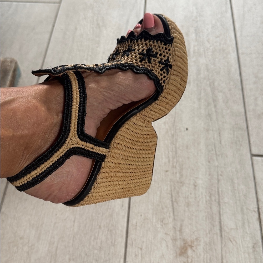 Clergerie Paris Dara Raffia platform sandals made in Morocco - Picture 7 of 15